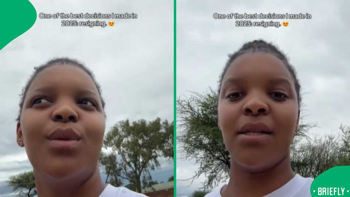 On the right, captured Rebaone saying teaching was one of the best decisions she made