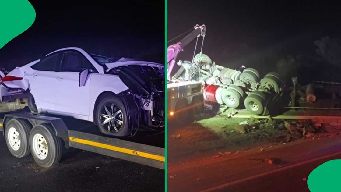 Six people were killed when a car and a truck collided with each other on the N3. Six people were killed when a car and a truck collided with each other on the N3.