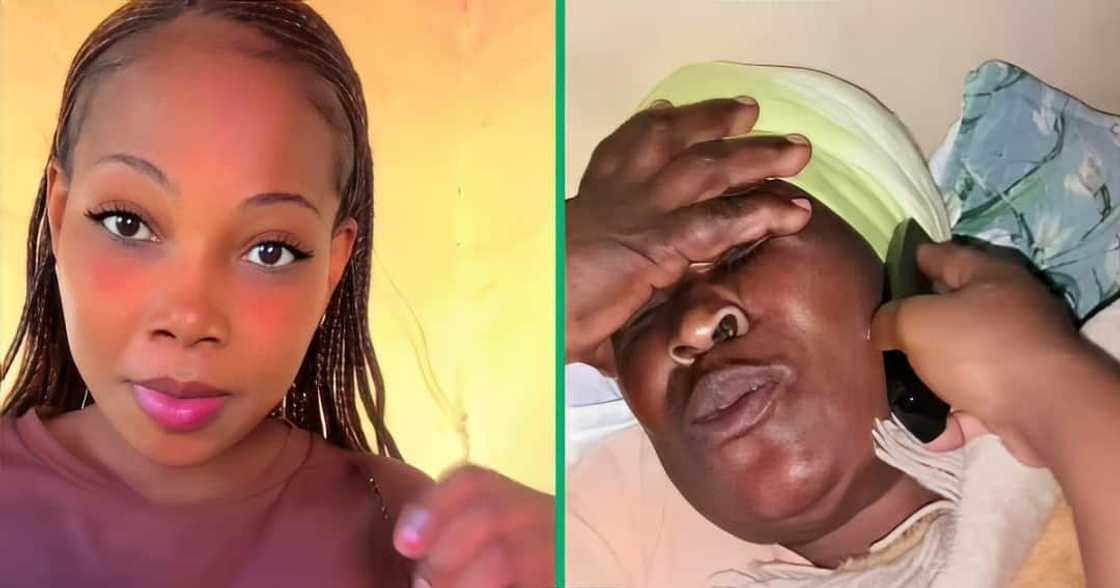 A TikTok video of a woman pranking her grandmother. A TikTok video of a woman pranking her grandmother.