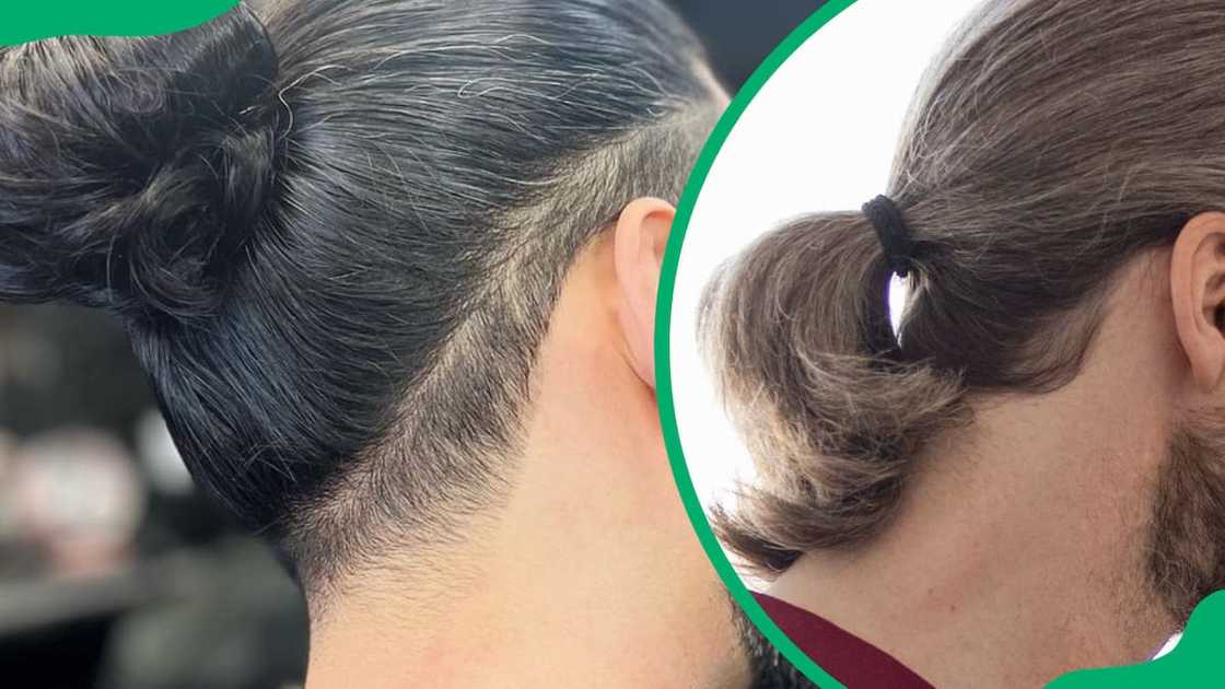 Men in ponytail hairstyle Men in ponytail hairstyle