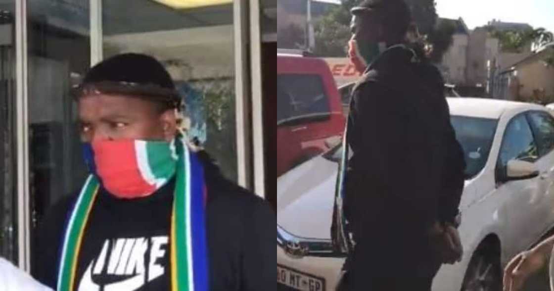 DJ Ngizwe Mchunu, police station, handcuffs, Jacob Zuma DJ Ngizwe Mchunu, police station, handcuffs, Jacob Zuma