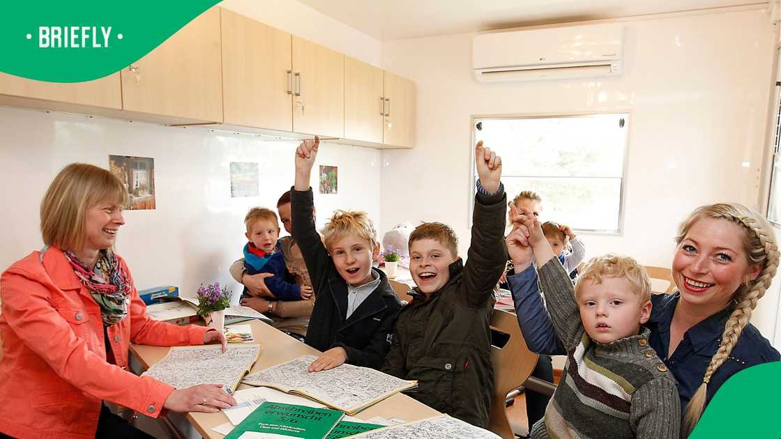 Parents attend a homework-related workshop