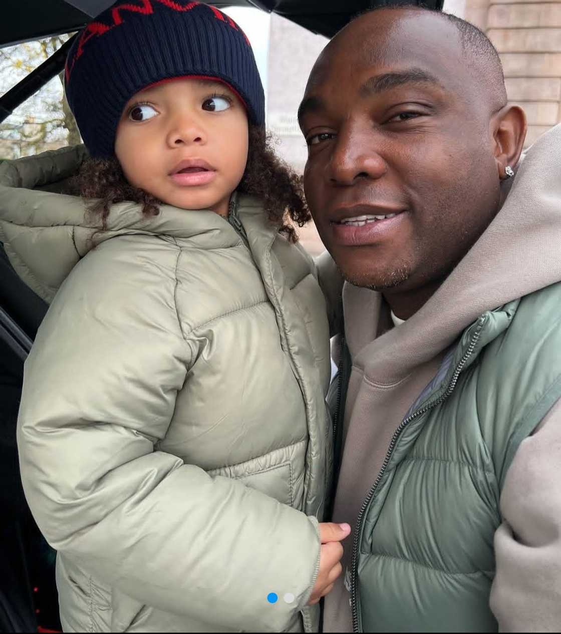 Benni McCarthy with his son Lio on his birthday. Benni McCarthy with his son Lio on his birthday.