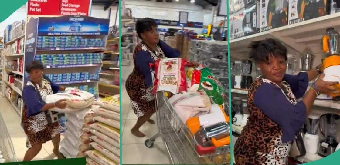 Woman doing free shopping spree. Woman doing free shopping spree.