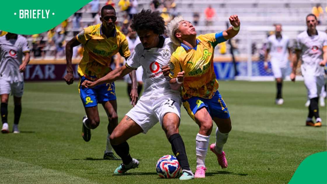 Marcelo Allende in action during Mamelodi Sundowns clash with Borussia Dortmund. Marcelo Allende in action during Mamelodi Sundowns clash with Borussia Dortmund.