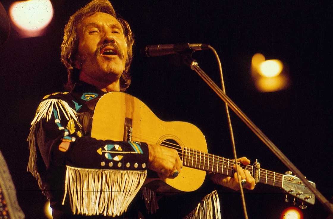 Country musician Marty Robbins onstage Country musician Marty Robbins onstage