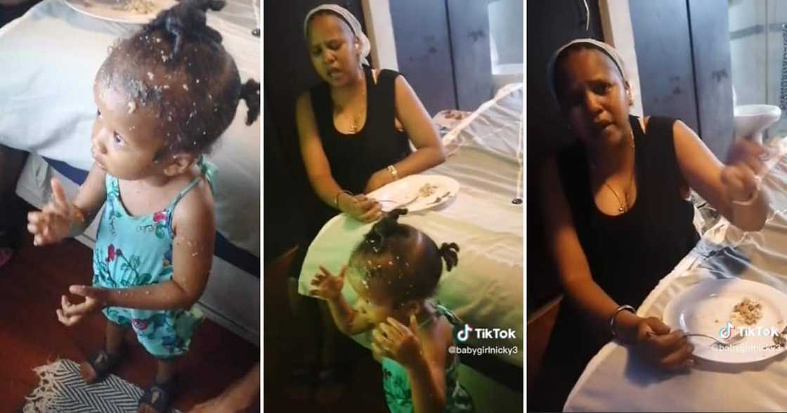 Toddler and defeated mom Toddler and defeated mom