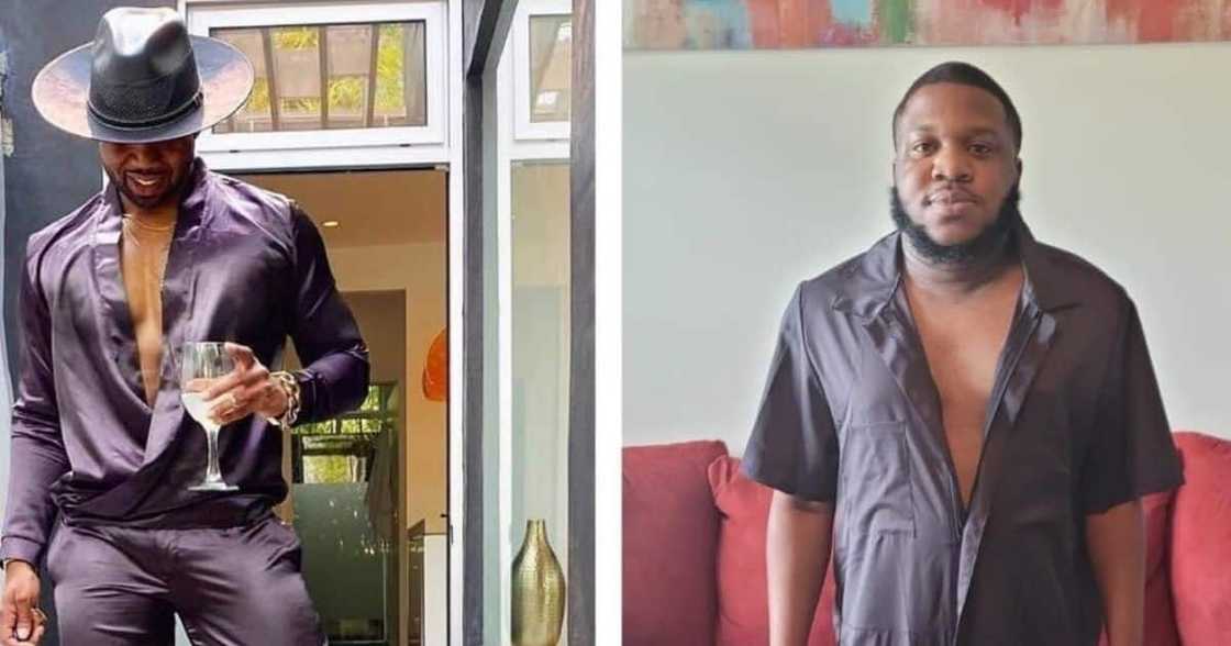 Man tries to recreate stylish look, fails, Mzansi in stitches Man tries to recreate stylish look, fails, Mzansi in stitches