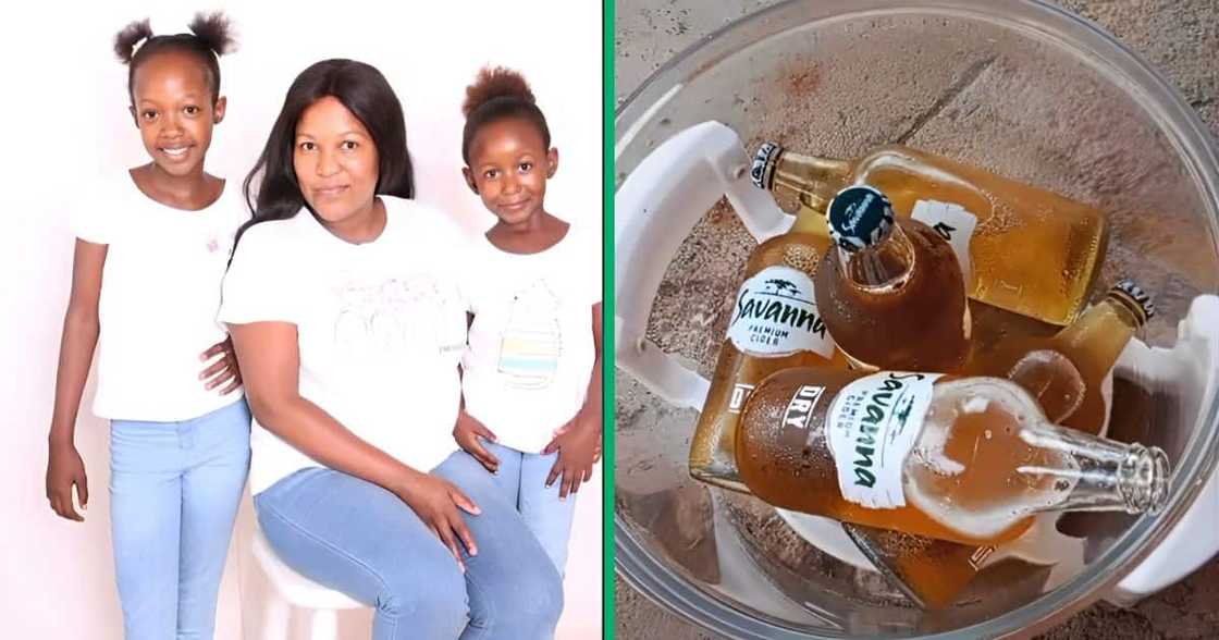 A video showed a girl presenting her mom with a breakfast plate and a glass of her favourite drink, Savanna cider