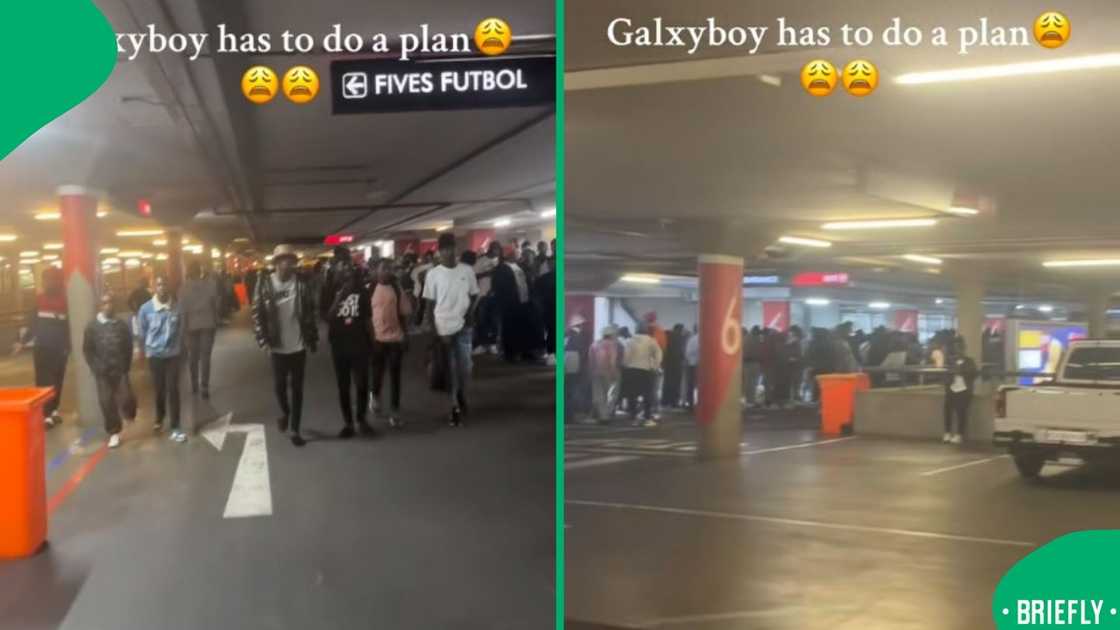 The visual showed a lot of people queuing to get into the Galxboy store The visual showed a lot of people queuing to get into the Galxboy store