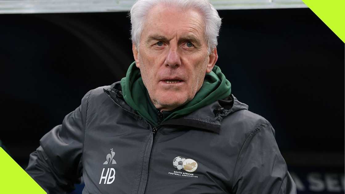 Hugo Broos reacts to Veli Mothwa's howler in Bafana Bafana's clash with Uganda in the 2025 Africa Cup of Nations qualifiers at the Orlando Stadium. Photo: Richard Pelham. Hugo Broos reacts to Veli Mothwa's howler in Bafana Bafana's clash with Uganda in the 2025 Africa Cup of Nations qualifiers at the Orlando Stadium. Photo: Richard Pelham.