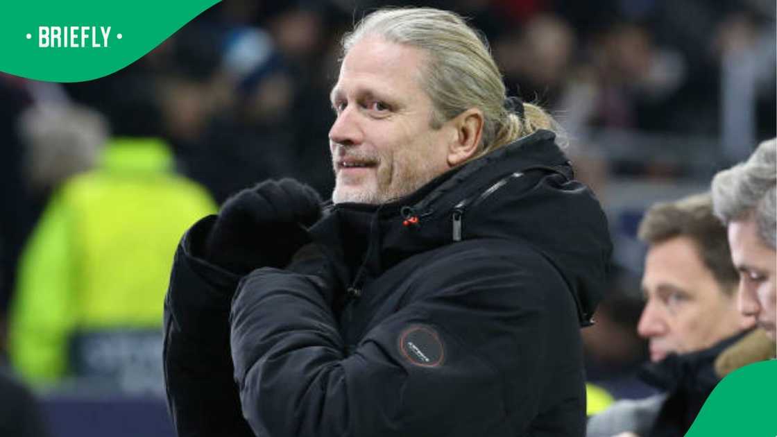 Emmanuel Petit, UEFA Champions League, Olympique Lyonnais (OL, Lyon) and RB Leipzig. Emmanuel Petit, UEFA Champions League, Olympique Lyonnais (OL, Lyon) and RB Leipzig.