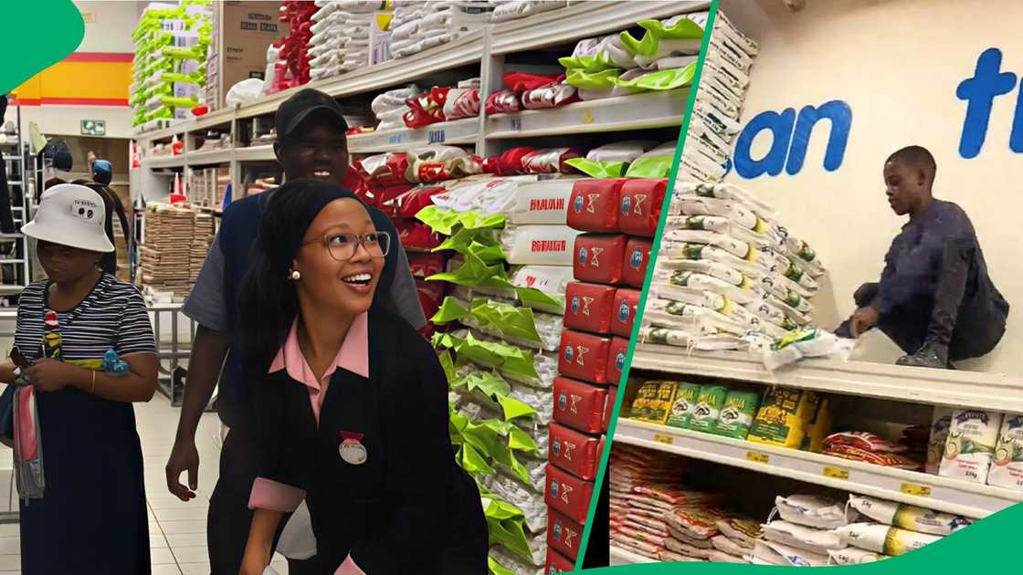 Shoprite worker helps with heavy load Shoprite worker helps with heavy load