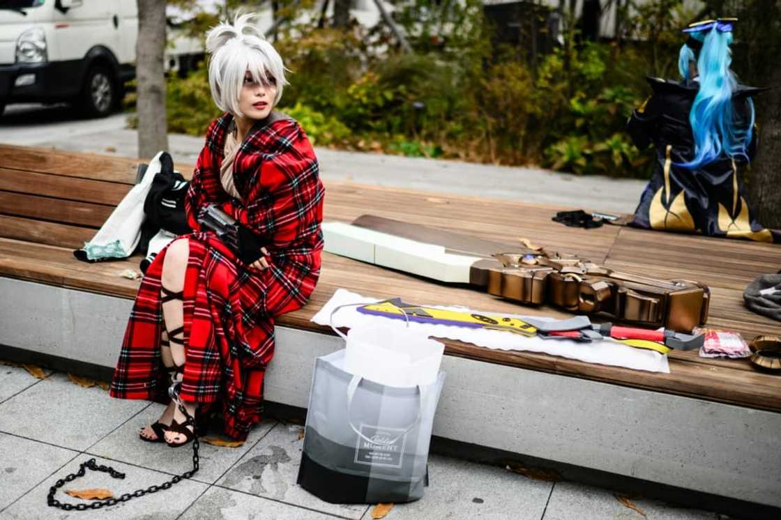 Many fans dressed up in costumes as they visited a League of Legends fan zone in Seoul Many fans dressed up in costumes as they visited a League of Legends fan zone in Seoul