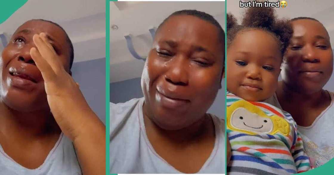 Woman who gave birth through CS. Woman who gave birth through CS.