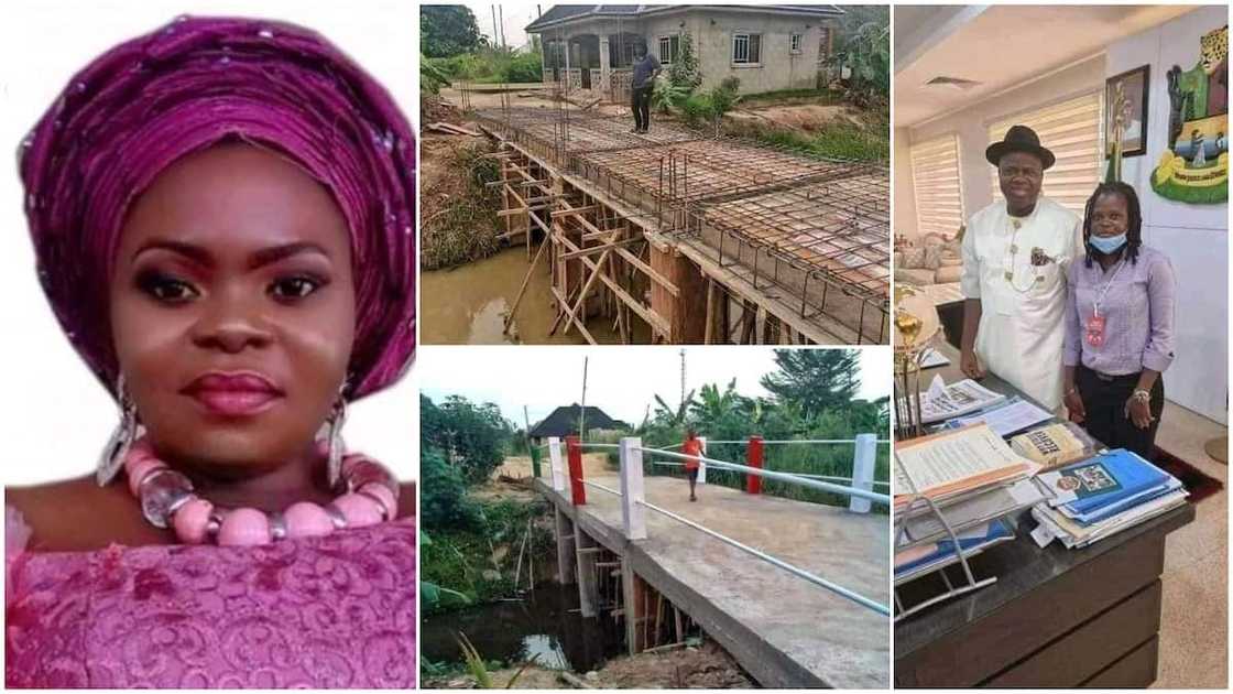 Local councillor in Beyelsa users her car allocation money to build bridge Local councillor in Beyelsa users her car allocation money to build bridge