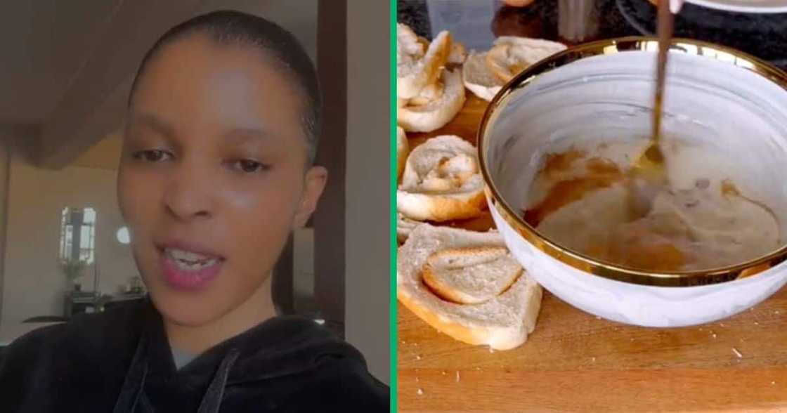 Woman shares recipe on how to make cinnamon rolls. Woman shares recipe on how to make cinnamon rolls.