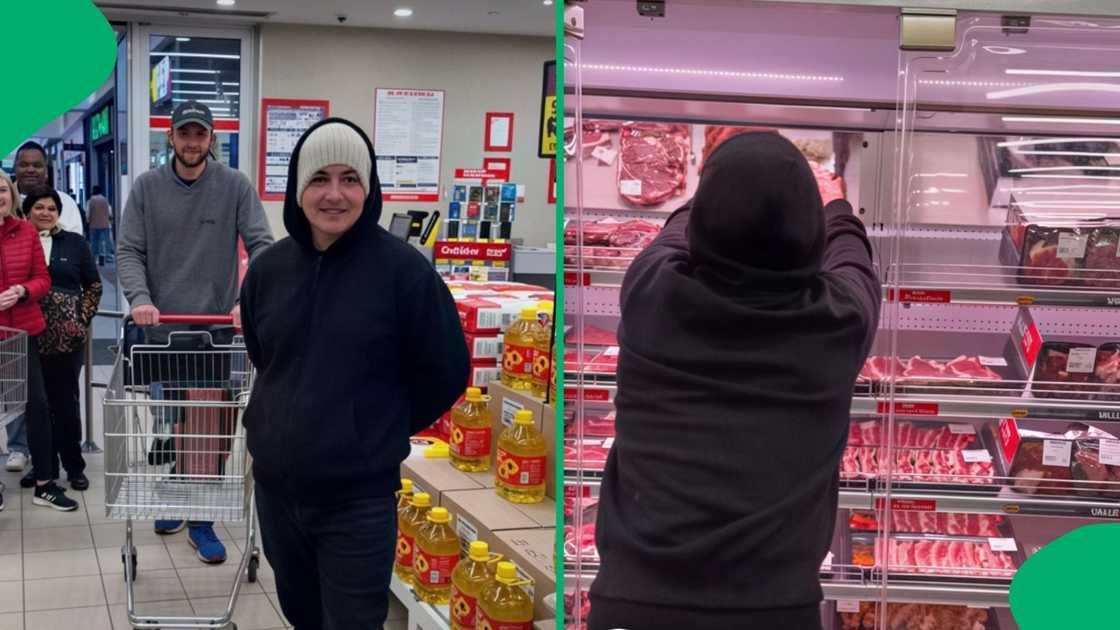 Instead of grabbing standard groceries, he had a different plan in mind