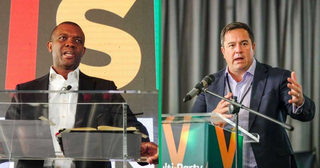 Rise Mzansi leader Songezo Zibi accused the DA of using swart gevaar tactics to attack smaller parties. Rise Mzansi leader Songezo Zibi accused the DA of using swart gevaar tactics to attack smaller parties.