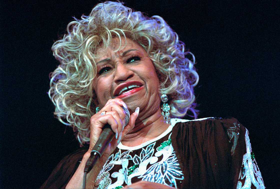 Cuban singer Celia Cruz in the Hague, Netherlands.