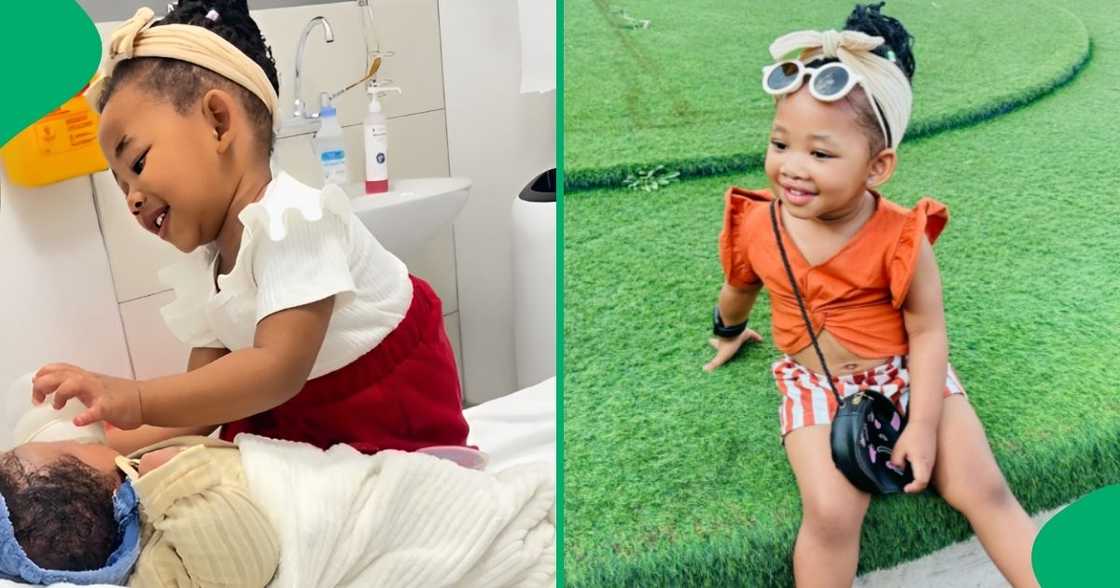 A cute daughter adorably played with her younger sibling, leaving the internet to adore. A cute daughter adorably played with her younger sibling, leaving the internet to adore.
