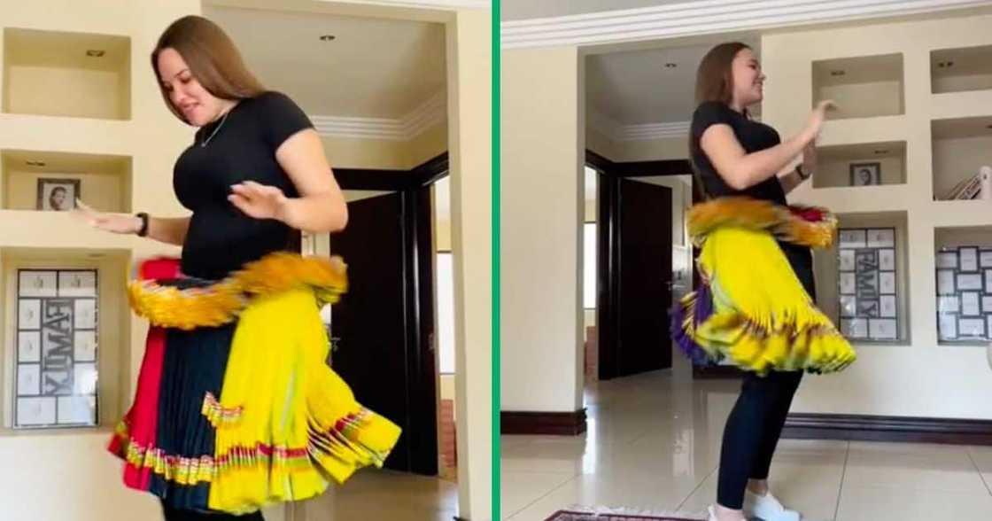 Woman shares a video of doing a traditonal dance. Woman shares a video of doing a traditonal dance.