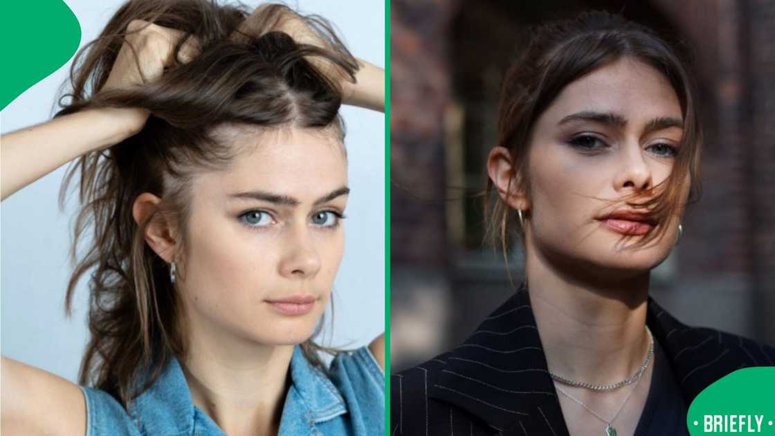 The image on the right showed Mari Mangcobo posing in a black outfit The image on the right showed Mari Mangcobo posing in a black outfit