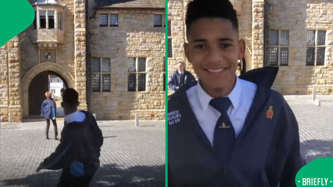 A screenshot of the TikTok video captured Sacha’s skilful throw and kick