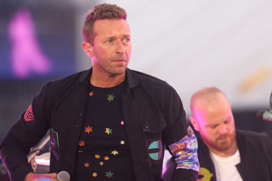 Chris Martin during The Brit Awards 2021 Chris Martin during The Brit Awards 2021