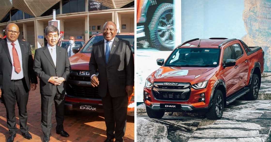 Cyril Ramaphosa makes surprise visit to new proudly SA built Isuzu D Max bakkie launch in Gqeberha