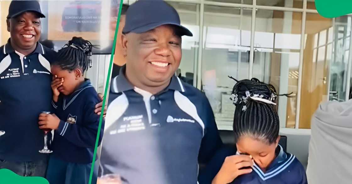 Daughter proud of dad's achievement Daughter proud of dad's achievement