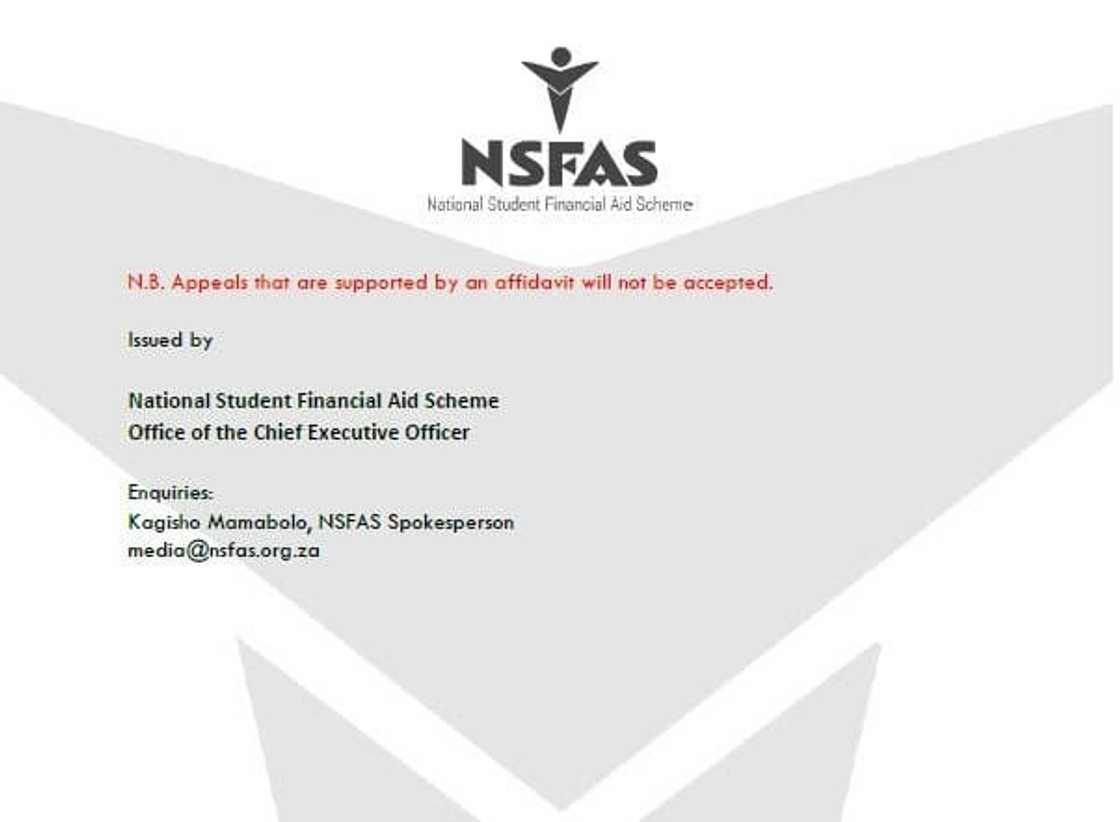 How to write NSFAS appeal letter and form