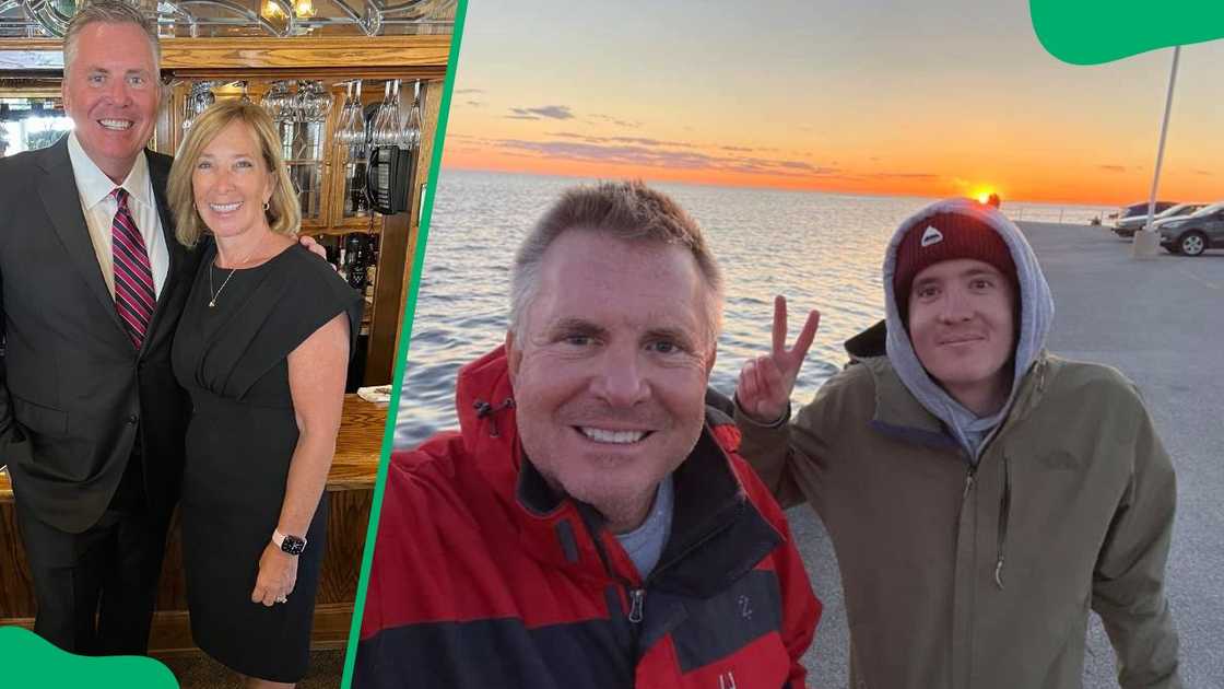 Vegas Matt smiling for the camera alongside his wife Kathleen (L). The content creator fishing with his son (R) Vegas Matt smiling for the camera alongside his wife Kathleen (L). The content creator fishing with his son (R)