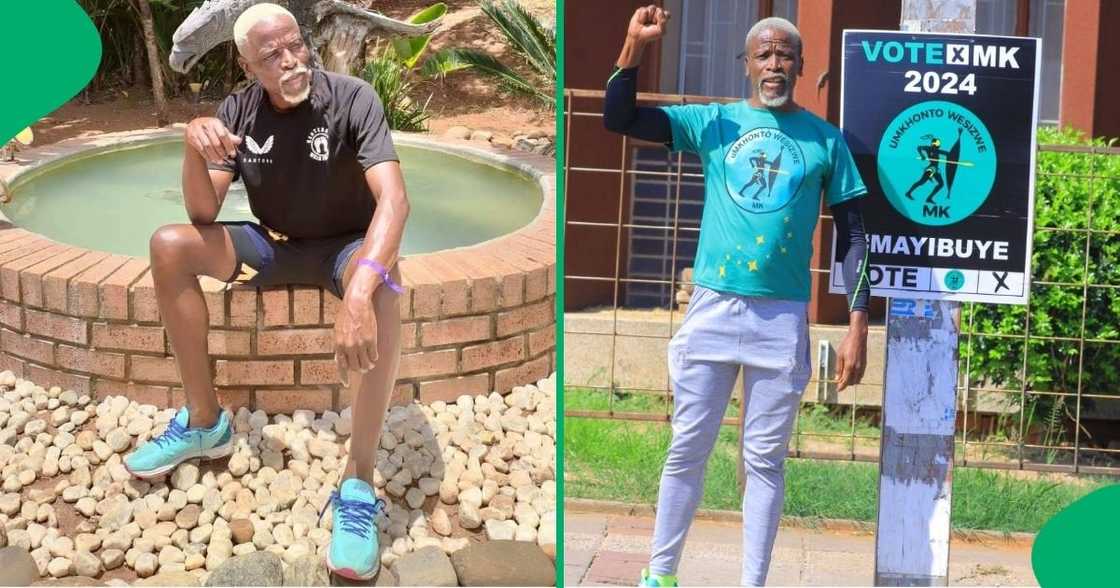 MK Party member Malesela Mokonyama is walking from Polokwane to Nkandla for the party's case against the election results MK Party member Malesela Mokonyama is walking from Polokwane to Nkandla for the party's case against the election results