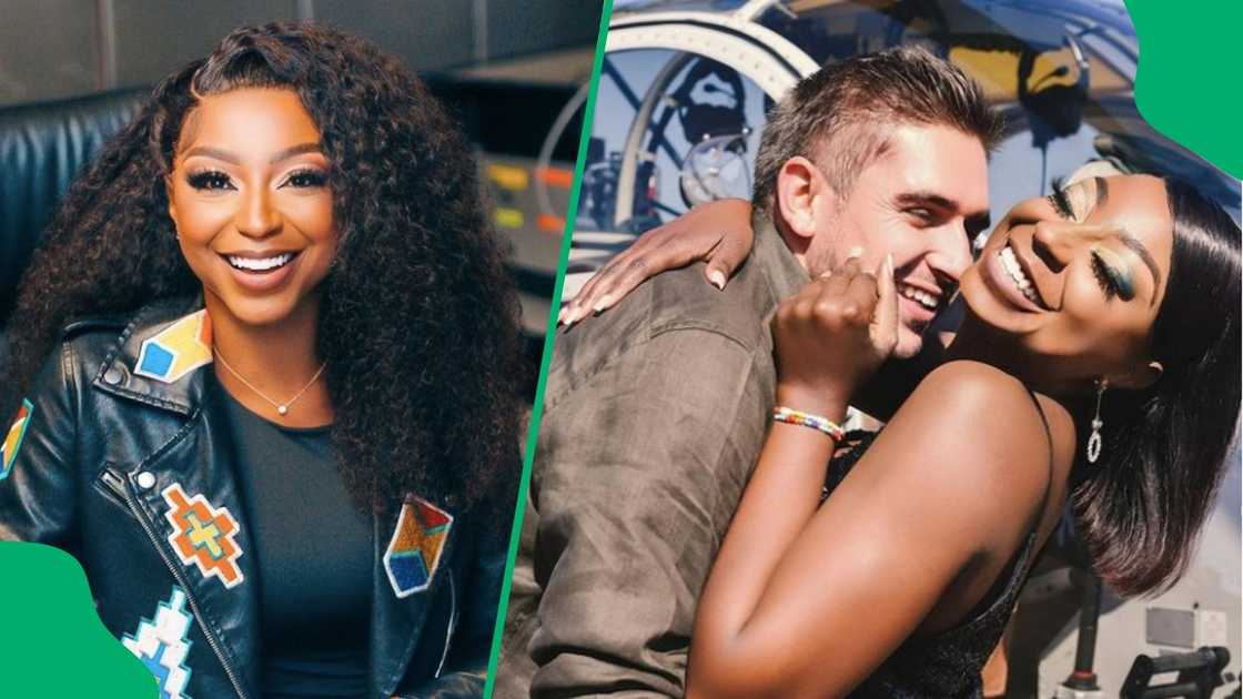Khutso Theledi and her Italian husband Khutso Theledi and her Italian husband