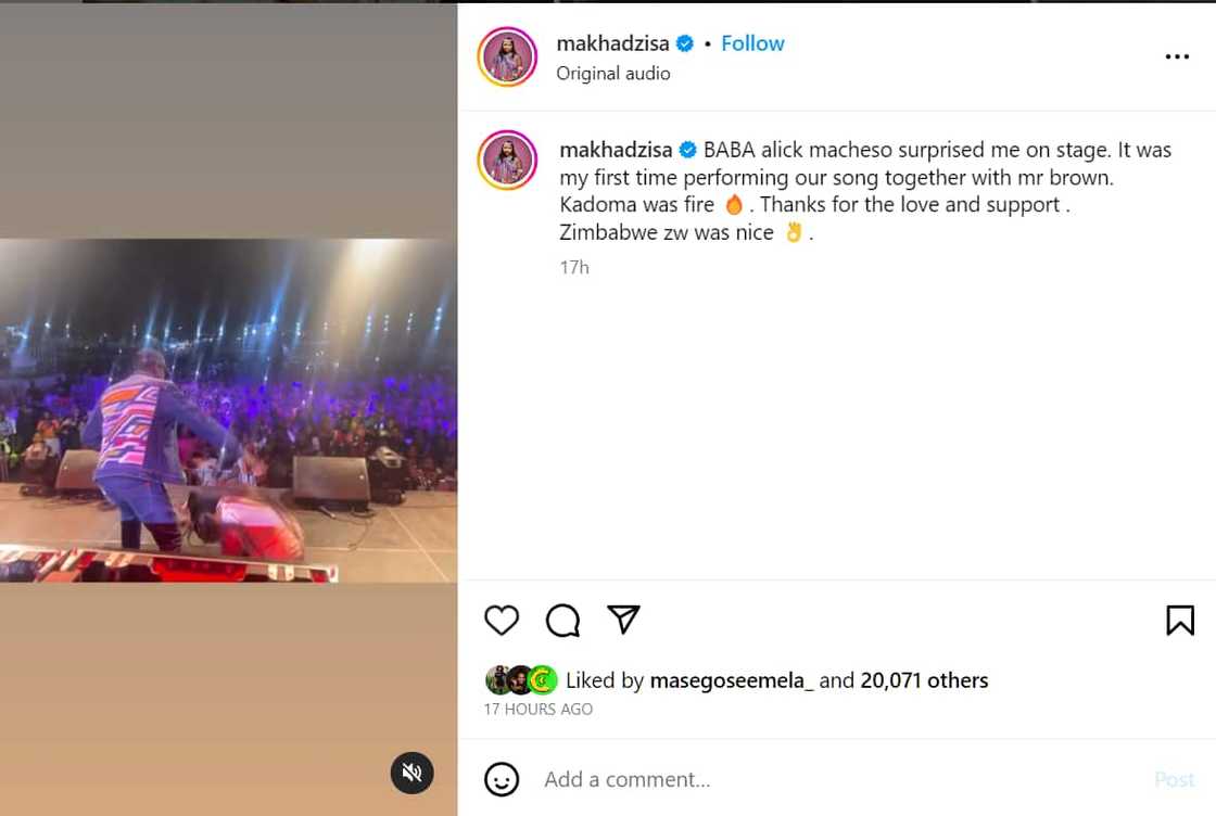Makhadzi shared a stage with Alick Macheso Makhadzi shared a stage with Alick Macheso