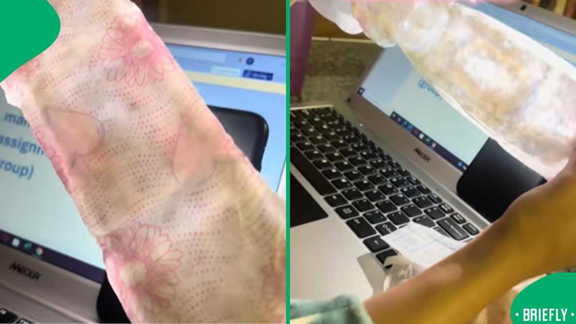 A trending screenshot from TikTok showing the viral hygiene test moment A trending screenshot from TikTok showing the viral hygiene test moment