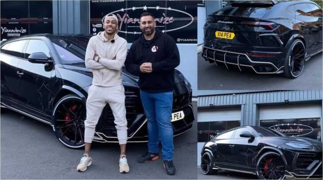 Pierre-Emerick Aubameyang Gets His £100M Lamborghini Urus Wrapped in Black Marble Print Pierre-Emerick Aubameyang Gets His £100M Lamborghini Urus Wrapped in Black Marble Print