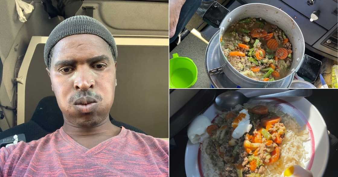 Mzansi, Long distance, Truck driver, Social media, Snaps, Dinner, Cooked, Saffas, long trip, Uninspiring cook, Plate, Food Mzansi, Long distance, Truck driver, Social media, Snaps, Dinner, Cooked, Saffas, long trip, Uninspiring cook, Plate, Food