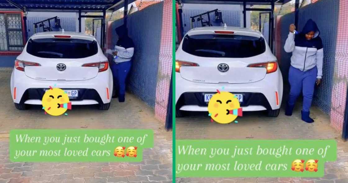 Woman buys a new car Woman buys a new car