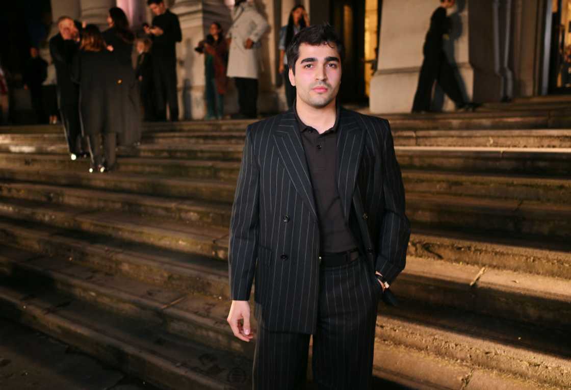 Mert Ramazan Demir during the 2025 Burberry Winter show in London, England Mert Ramazan Demir during the 2025 Burberry Winter show in London, England