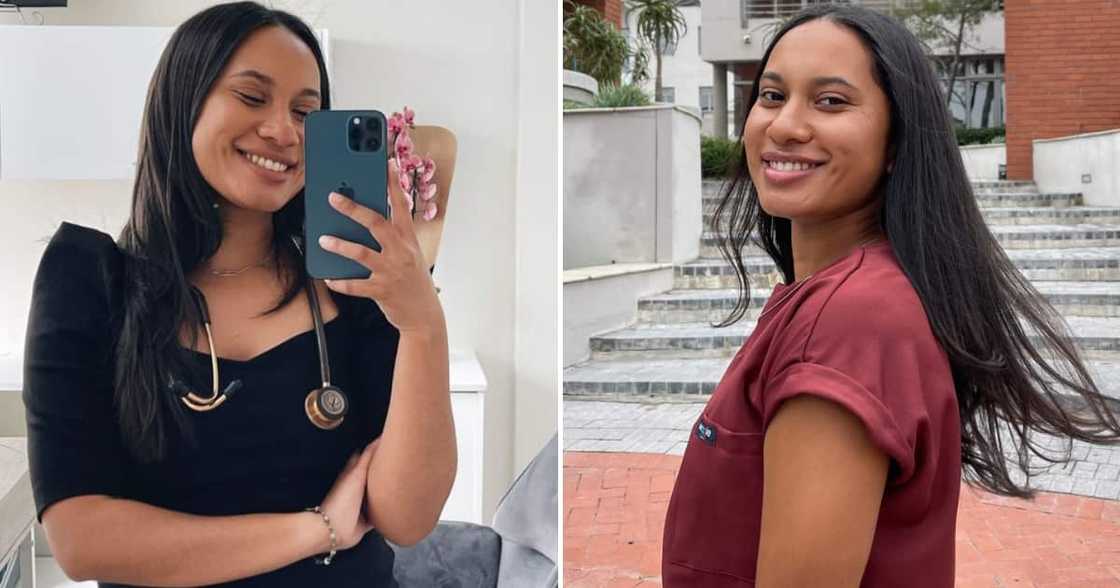 A young doctor is thrilled about the success of her general practice over the last six weeks A young doctor is thrilled about the success of her general practice over the last six weeks