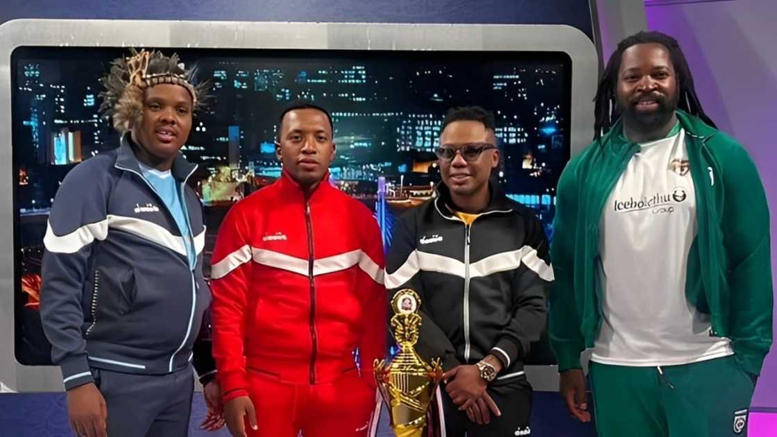 Dumi Mkokstad with DJ Tira and Big Zulu