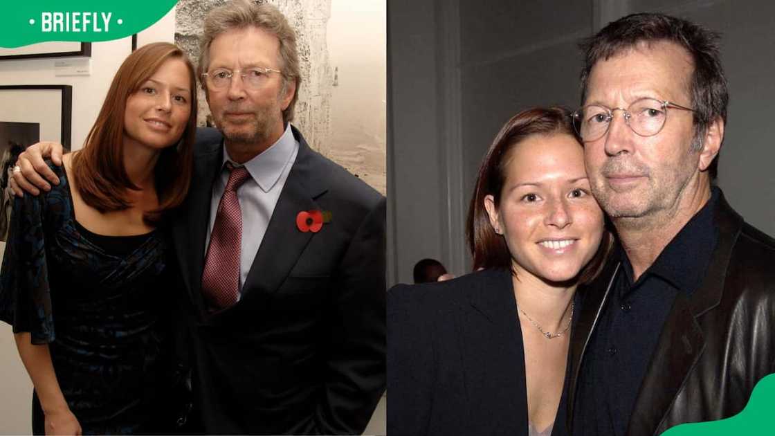 British rock star Eric Clapton with his wife Melia McEnery. British rock star Eric Clapton with his wife Melia McEnery.