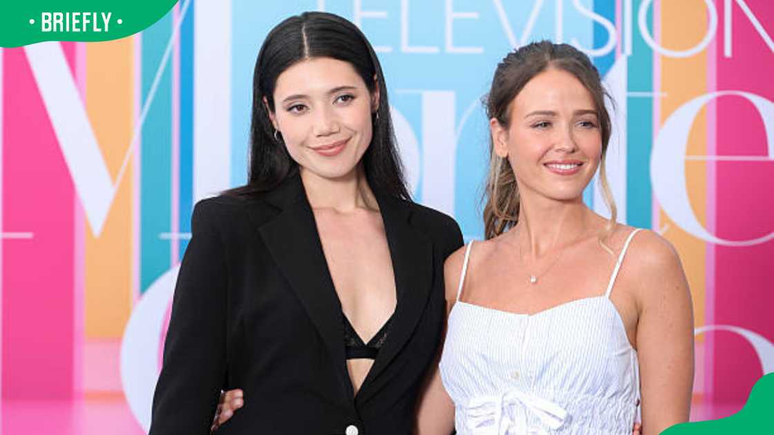 Hanako Greensmith (L) and Jocelyn Hudon at the "Wolf" Photocall