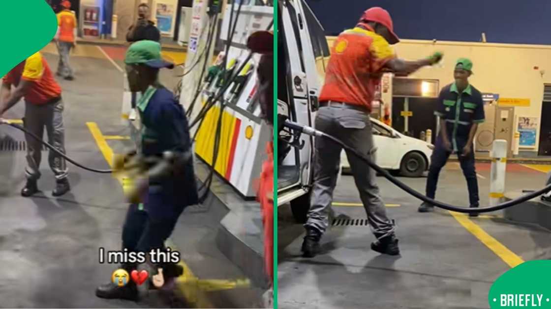 A fun dance-off between a Caltex and a BP petrol attendant was captured in a video that went viral A fun dance-off between a Caltex and a BP petrol attendant was captured in a video that went viral