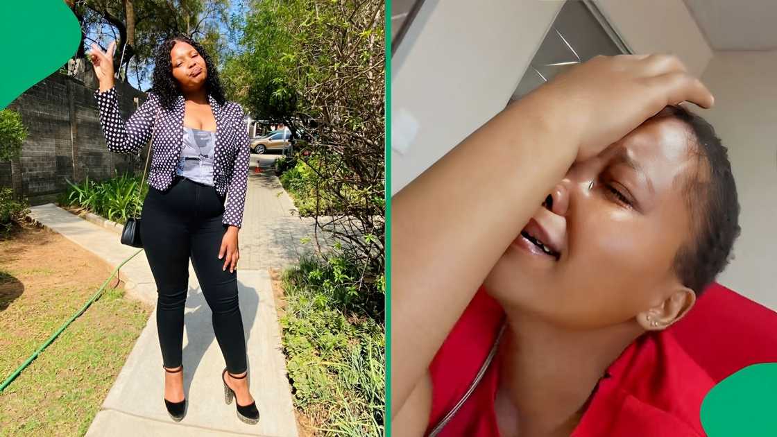 A Mzansi woman recorded herself crying because of a failed relationship