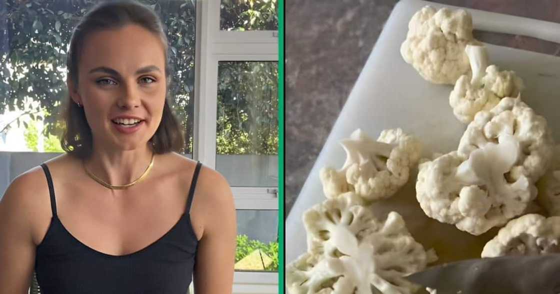 A TikTok video shows a South African woman unveiling her healthy meal. A TikTok video shows a South African woman unveiling her healthy meal.