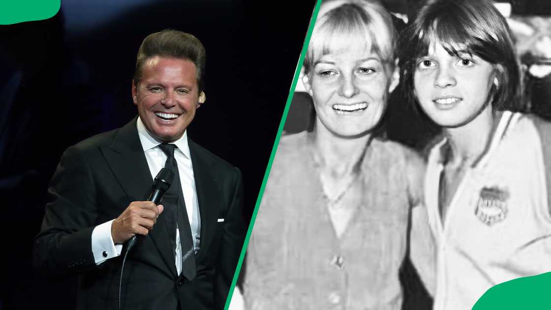 Luis Miguel performs and he is seen with Marcela Basteri