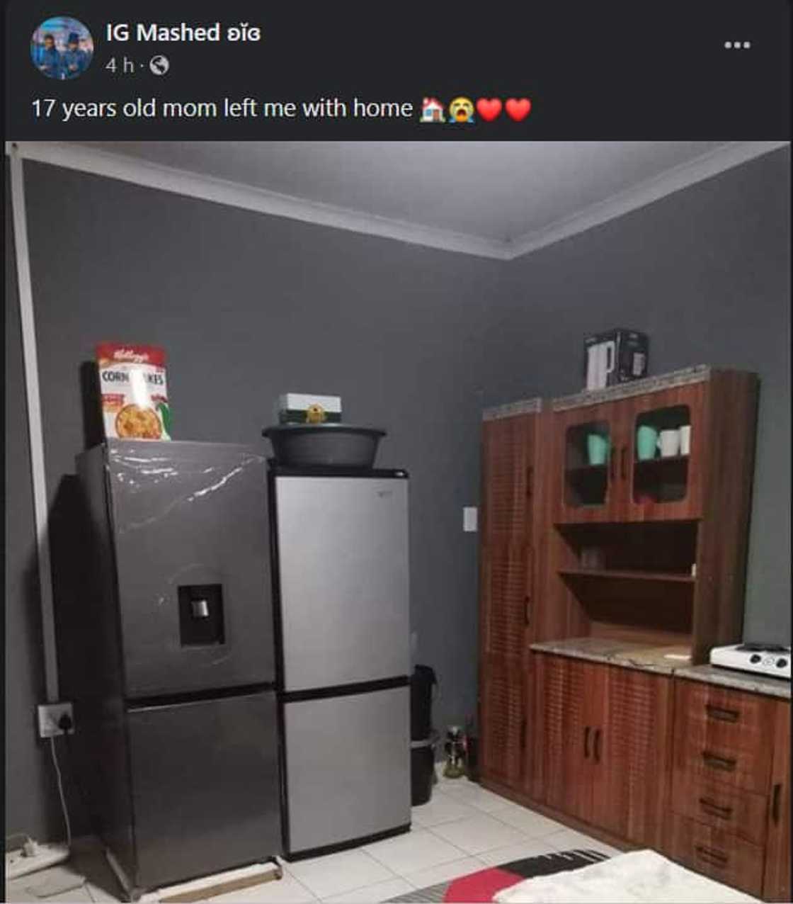 A 17-year-old teenager posted a picture of their small, well-kept home on Facebook A 17-year-old teenager posted a picture of their small, well-kept home on Facebook
